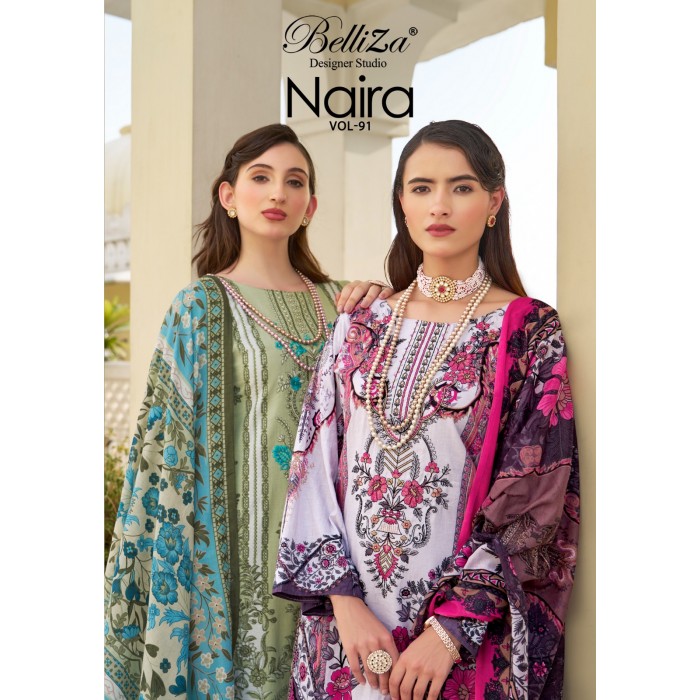 Belliza Naira Vol 91 Pure Cotton Digital Printed Dress Materials