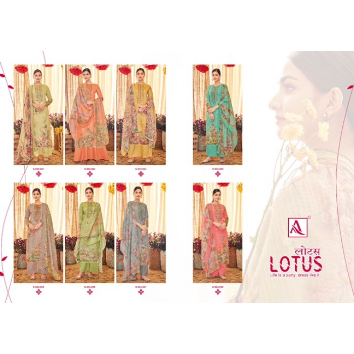 Alok Lotus Pure Zam Cotton Salwar Suits