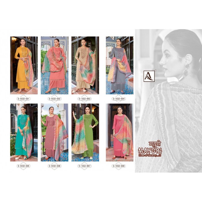 Alok Mayuri Pure Jam Dyed Salwar Suits
