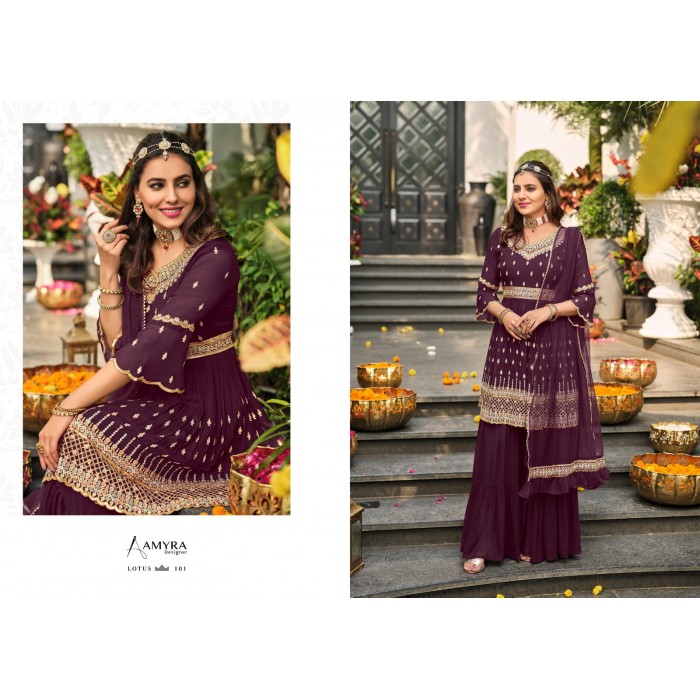 Amyra Lotus Heavy Georgette Salwar Suits