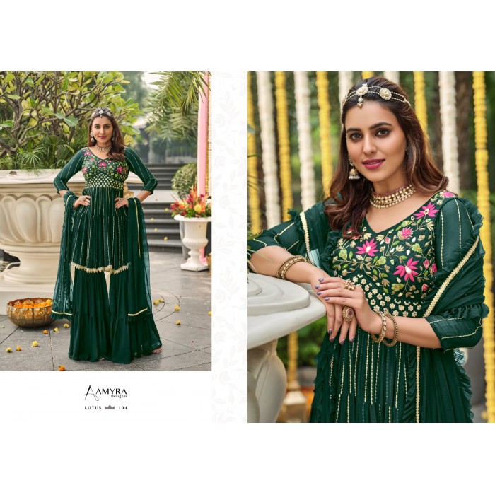 Amyra Lotus Heavy Georgette Salwar Suits