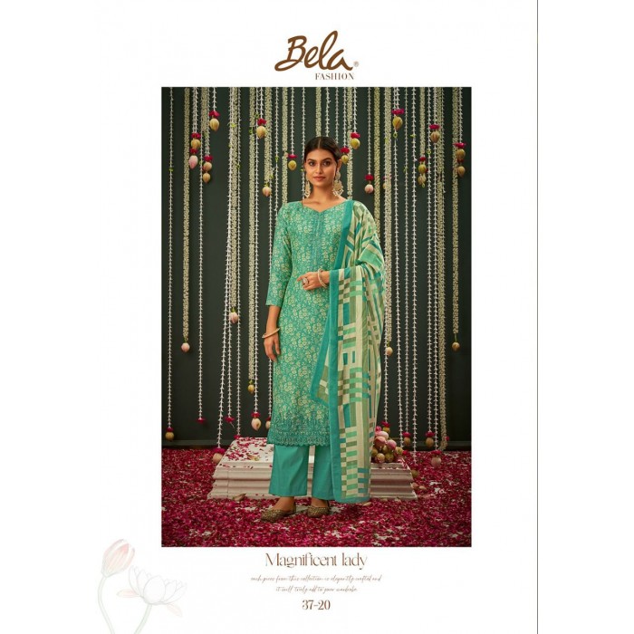 Bela Ethiraam Cotton Silk Digital Print Dress Materials