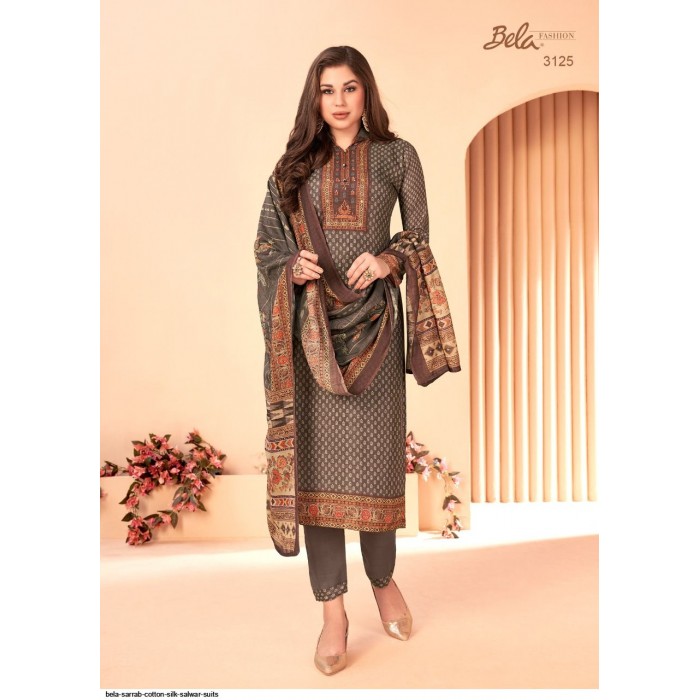 Bela Saraab Cotton Silk Digital Print Dress Materials