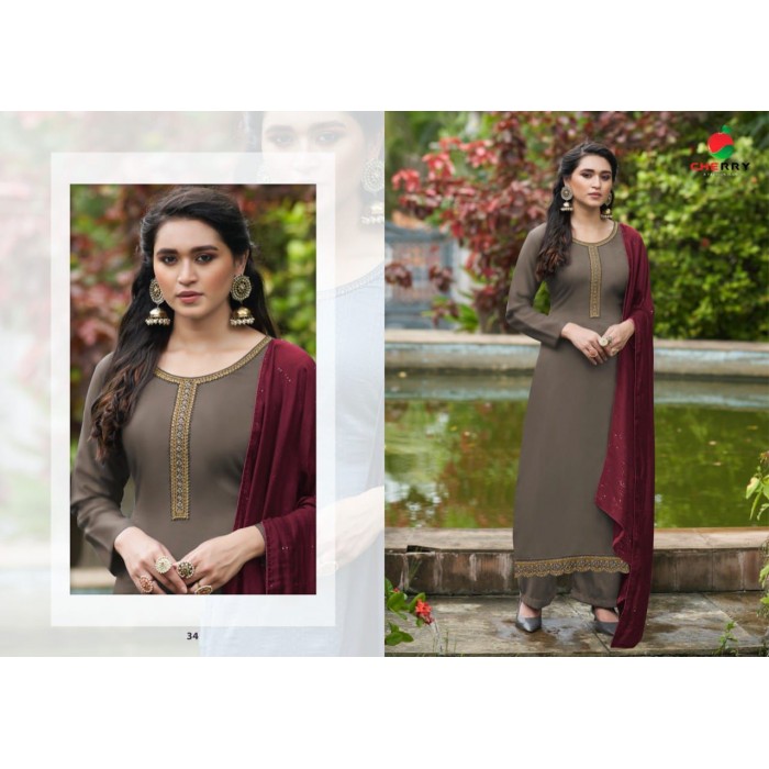 Cherry Aahna Parampara Silk Dress Materials
