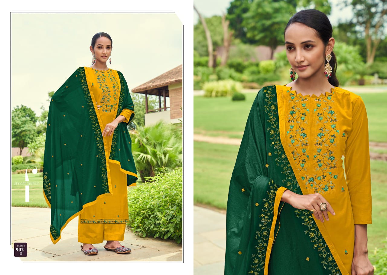 Cherry Astro Pure Parampara silk Dress Materials