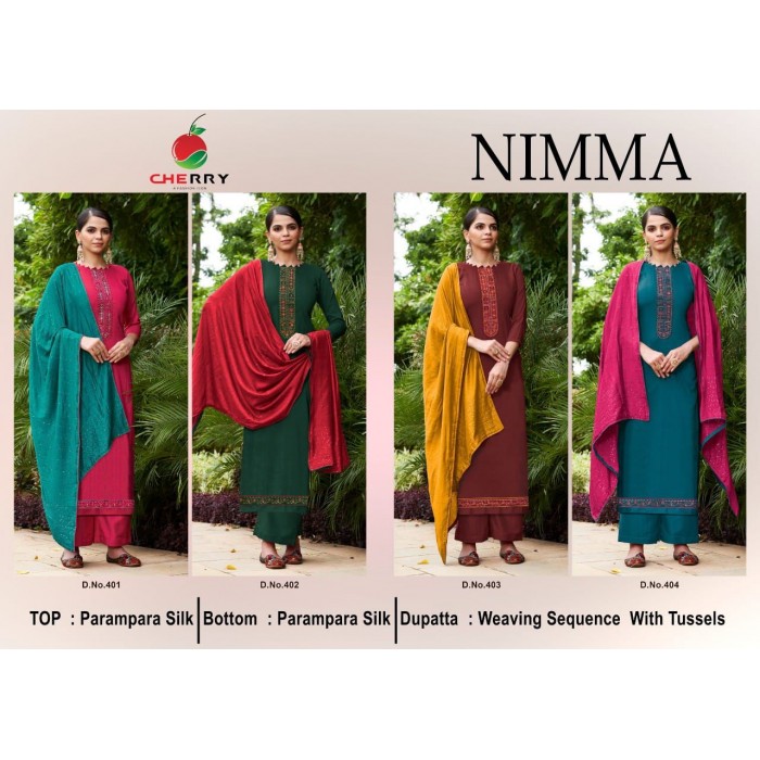 Cherry Nimma Pure Parampara Silk Dress Materials