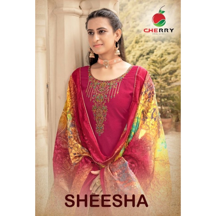 Cherry Sheesha Pure Parampara Silk Dress Materials