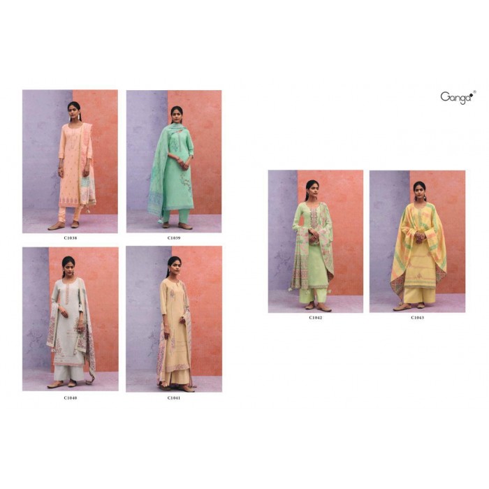 Ganga Colours Premium Cotton Dress Materials