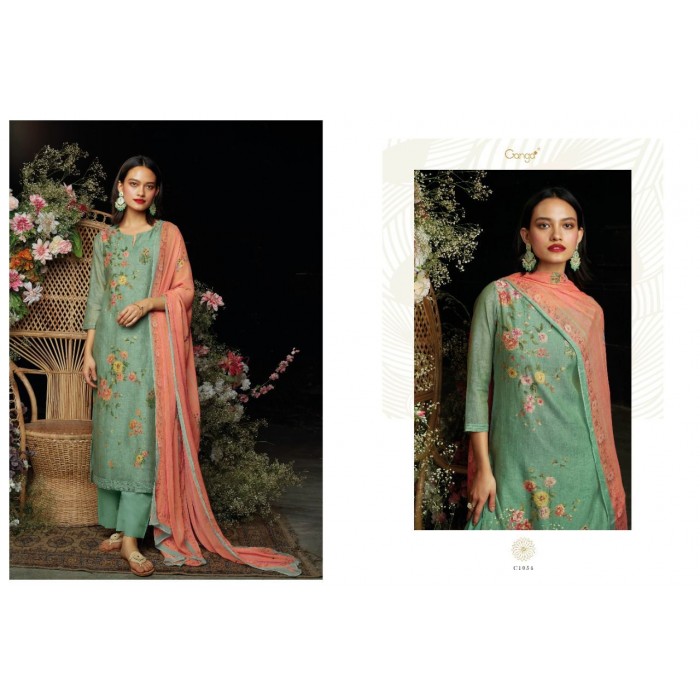 Ganga Elio Finest Woven Linen Dress Materials