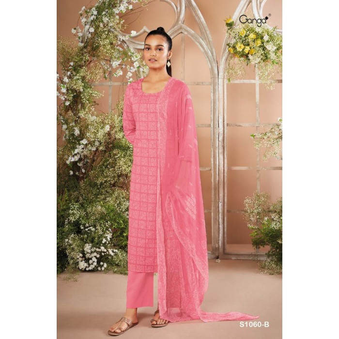 Ganga Melora 1060 Premium Cotton Dress Materials