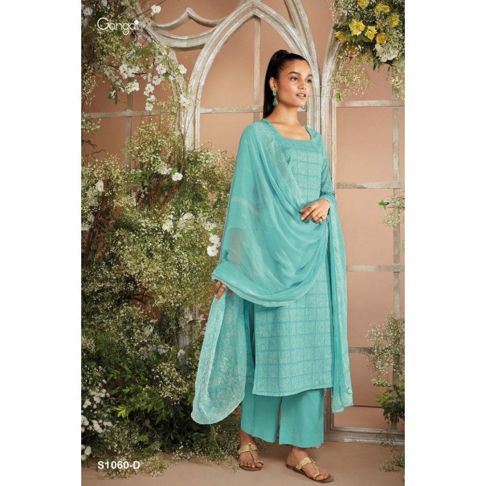 Ganga Melora 1060 Premium Cotton Dress Materials