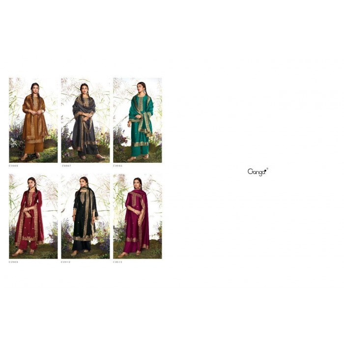 Ganga Samyati Premium Viscose Woven Dress Materials