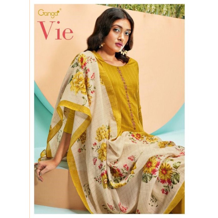 Ganga Vie Premium Cotton Dress Materials