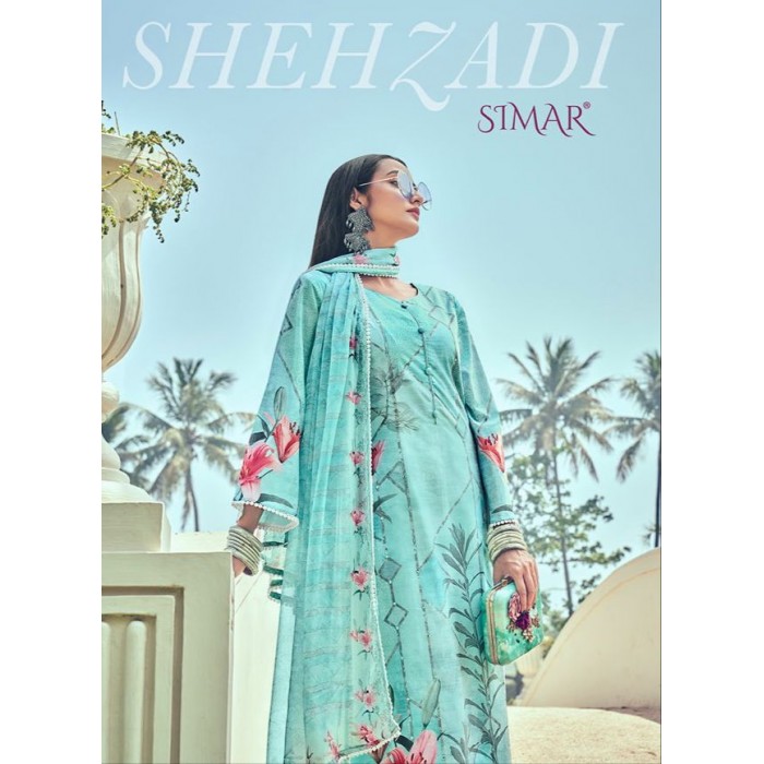 Glossy Shehzadi Pure Lawn Cotton Salwar Suits