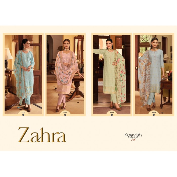 Kaavish Zahra Pure Muslin Dress Materials