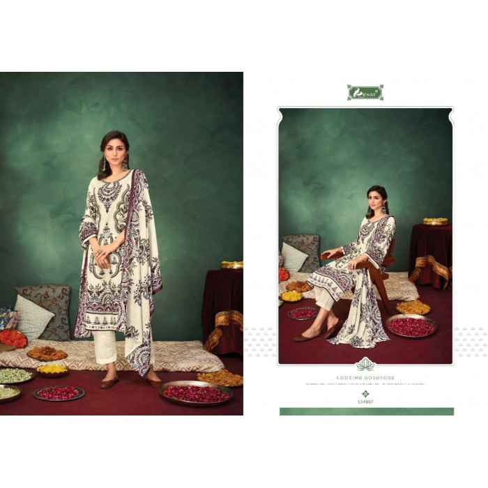 Kesar Chevron Pure Lawn Cotton Pakistani Salwar Suits
