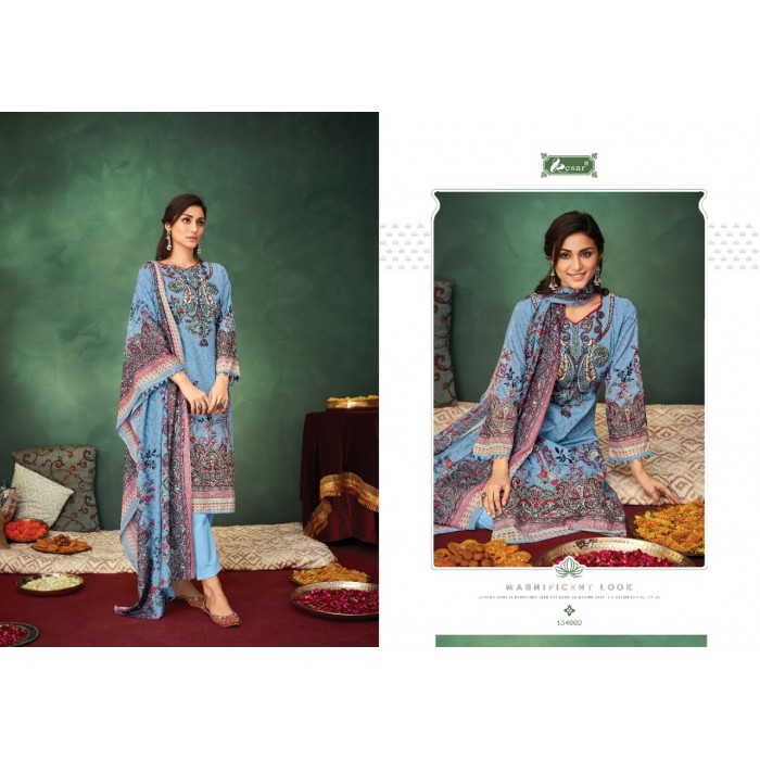 Kesar Chevron Pure Lawn Cotton Pakistani Salwar Suits