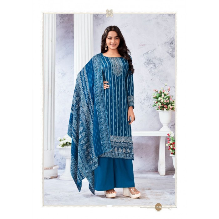 Kesariya Simran Pashmina Jacquard Dress Materials