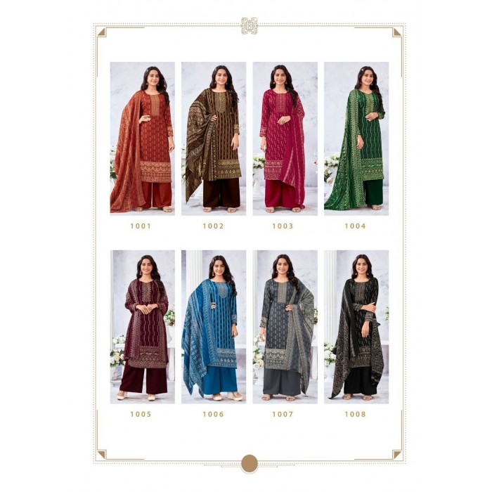 Kesariya Simran Pashmina Jacquard Dress Materials