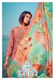 Naari Stuti Pure Silk Heavy Embroidery Dress Materials