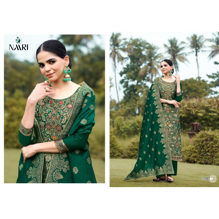 Naari Swag Pure Silk Jacquard Dress Materials