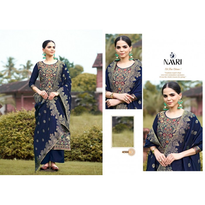 Naari Swag Pure Silk Jacquard Dress Materials