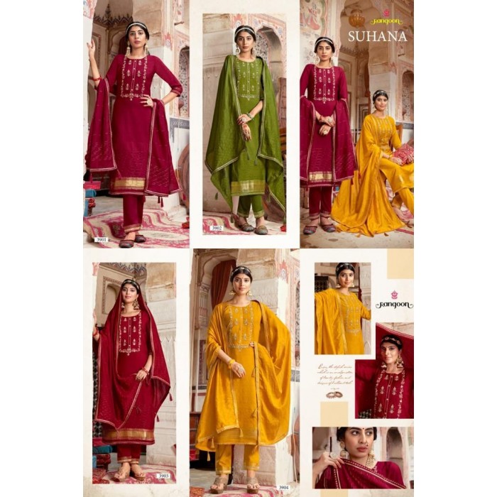 Rangoon Suhana Linen Jacquard Salwar Suits