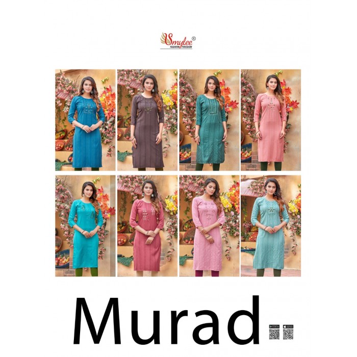 Rung Murad Heavy Waving Rayon Kurtis