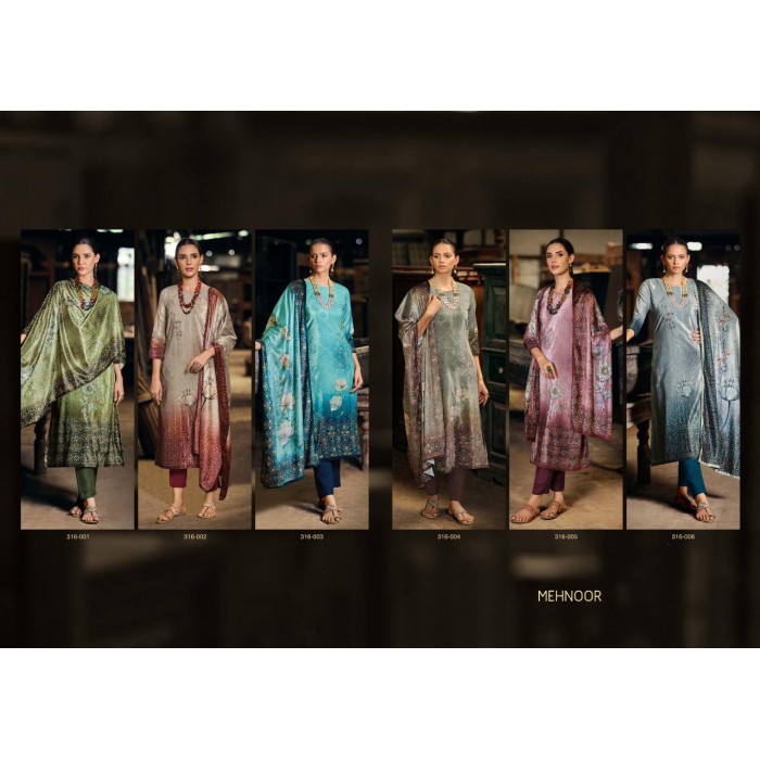 Sargam Mehnoor Velvet Digital Prints Dress Materials