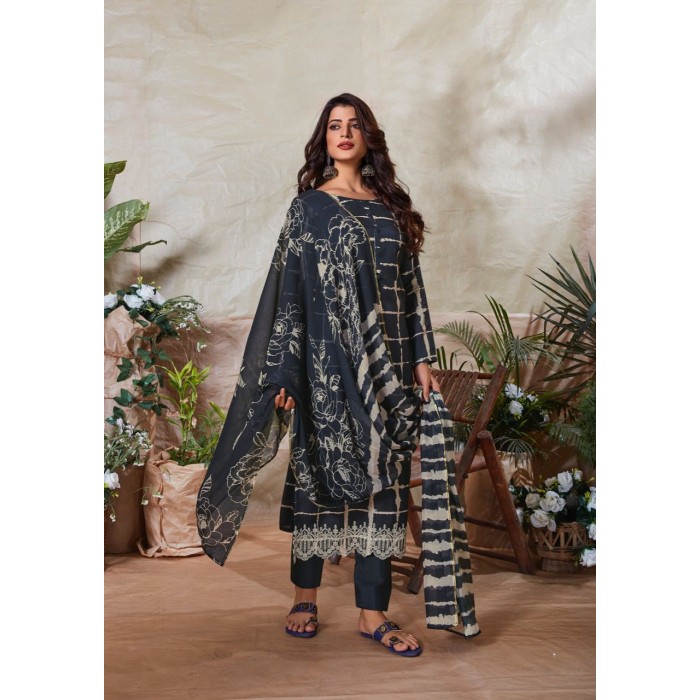 Shuroo Ishani Muslin Silk Digital Print Dress Materials