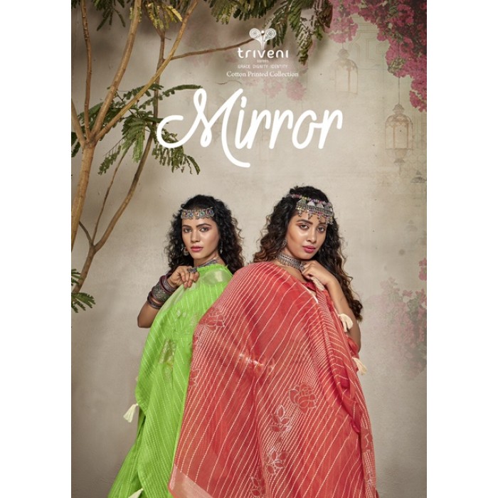 Triveni Mirror Cotton Printed Sarees