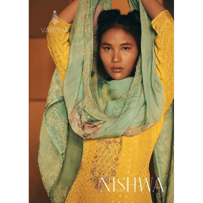 Varsha Nishwa Woven Embroidery Dress Materials
