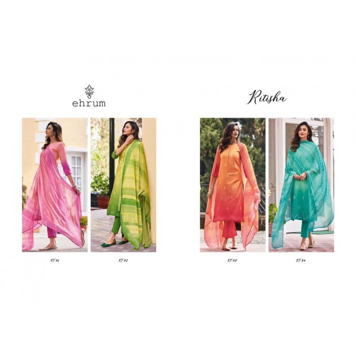 Varsha Ritisha Cotton Satin Digital Print Dress Materials