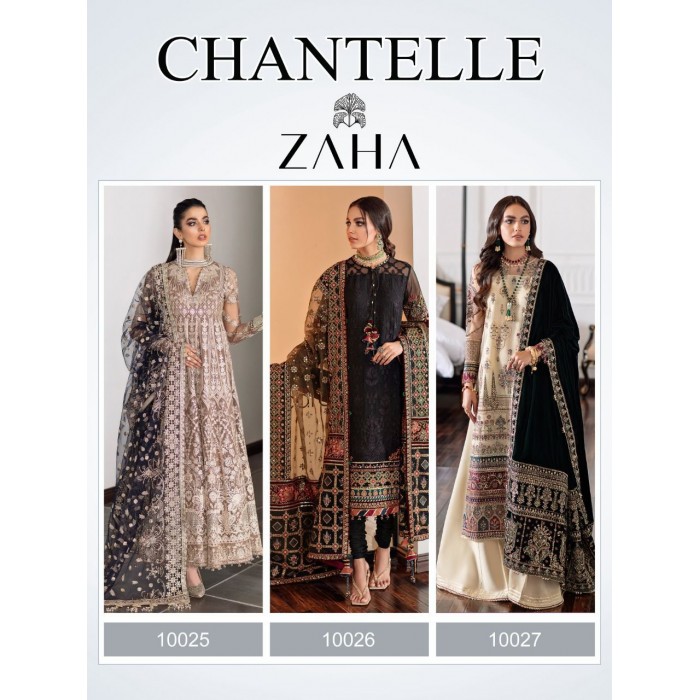 Zaha Chanterelle Georgette Pakistani Salwar Suits