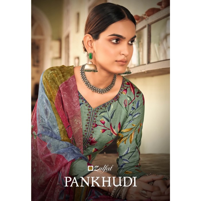 Zulfat Pankhudi Pure Jam Dress Materials
